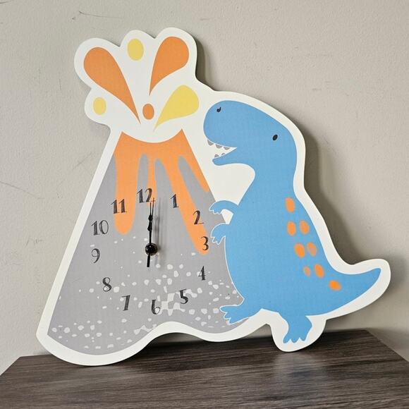 TREND LAB Dimensional Dinosaur Volcano Wall Clock NEW - Picture 3 of 4